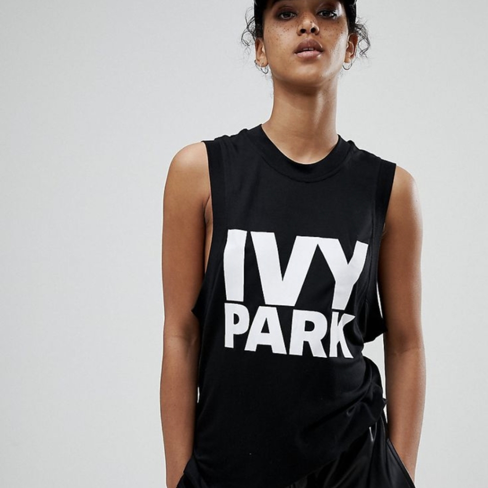 Ivy Park. Women's Logoed Muscle Tank. Size Medium.